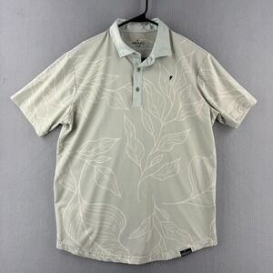 Primo Golf Polo Shirt Mens Large‎ Mint Green Floral Print Grant Horvat